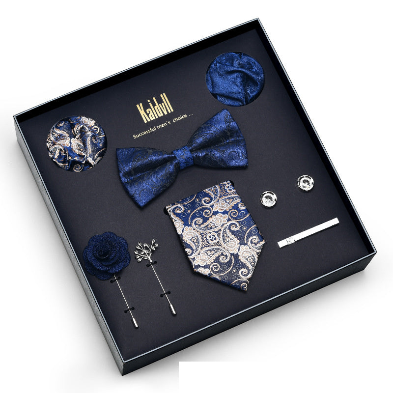 Eight Piece Tie Square Bow Tie Brooch by Ricaloux