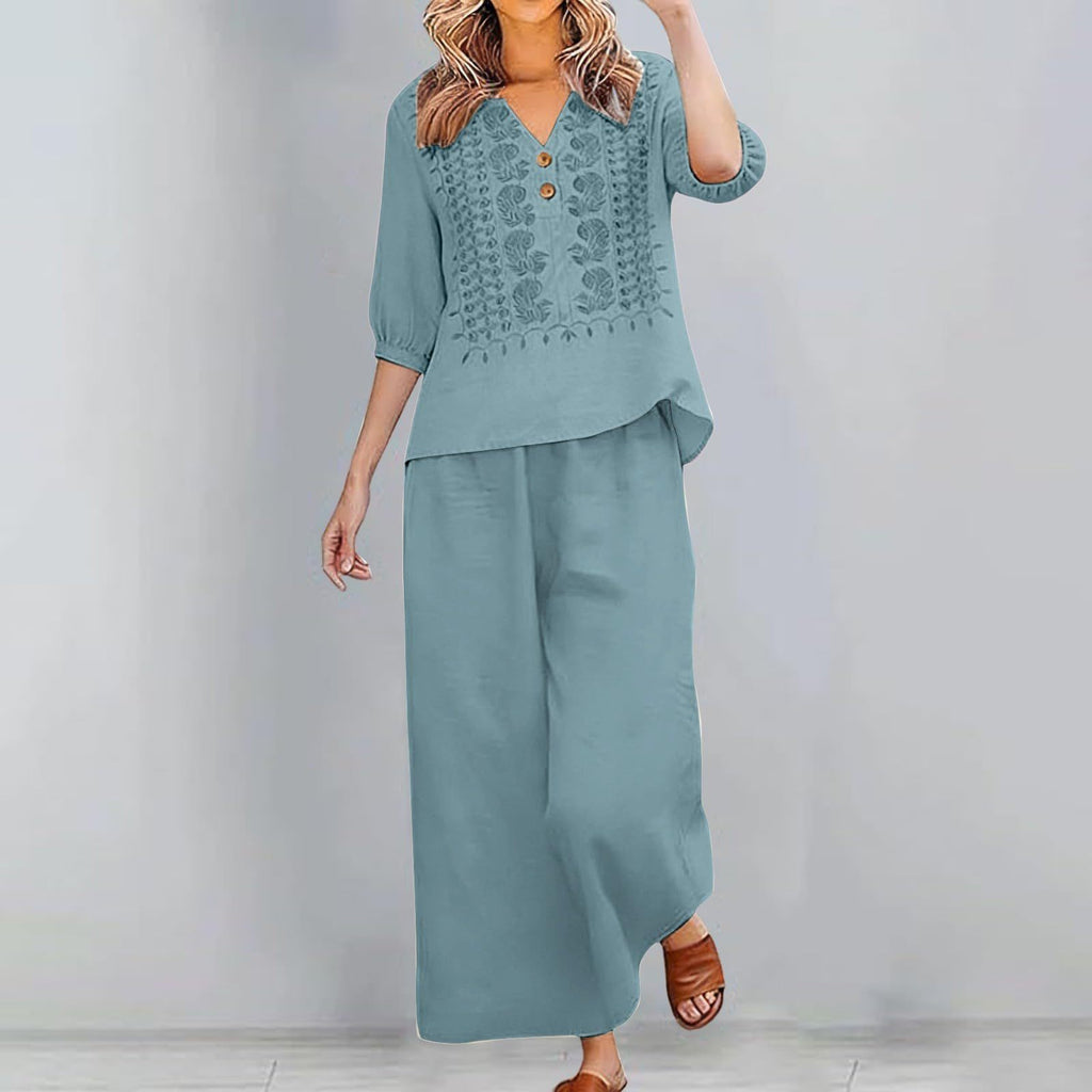 Womens Printed Plus-Size T-Shirt Set – Premium 0 | RICALOUX