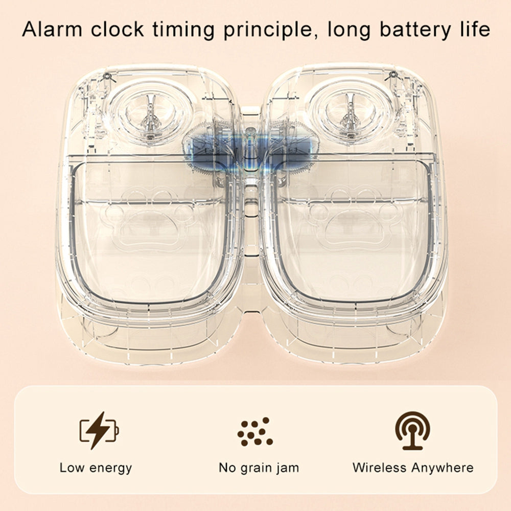 Automatic Pet Feeder Smart Food Dispenser For Cats Dogs Timer Stainless Steel Bowl Auto Dog Cat Pet Feeding Pets Supplies by Ricaloux