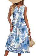 Printed A-line Casual Beach Holiday Dress by Ricaloux