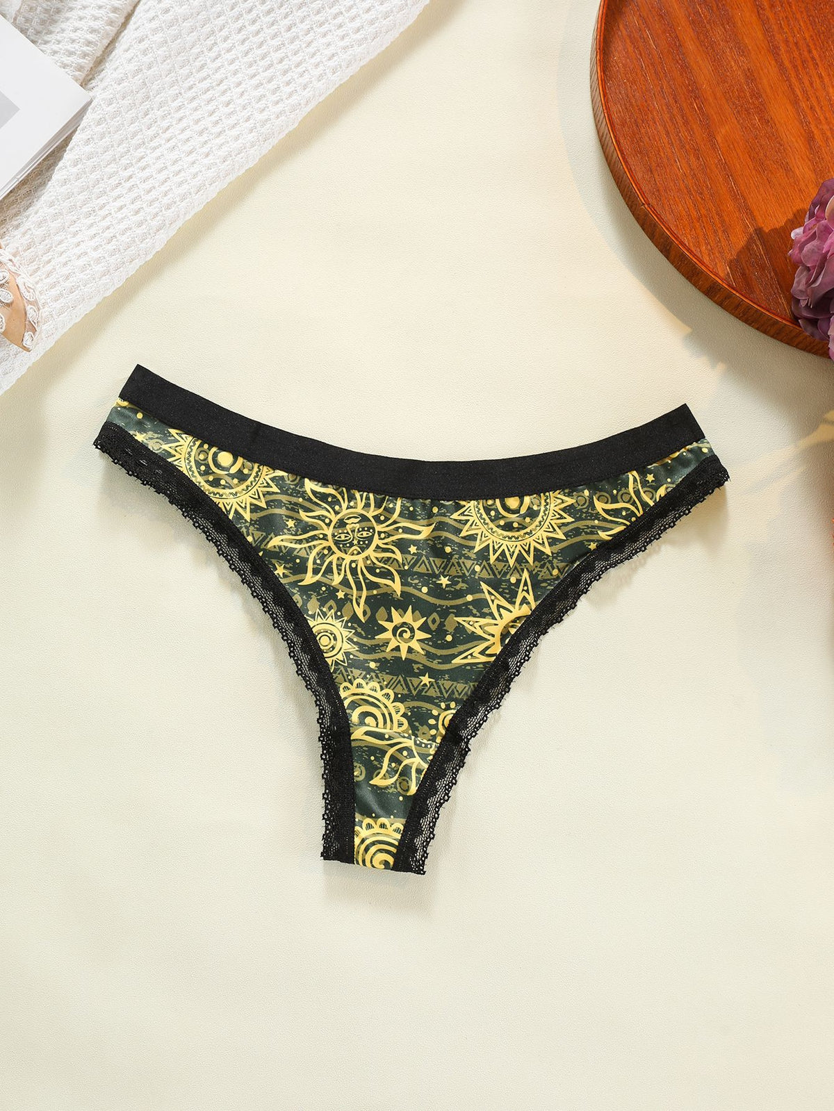 Plus-size Lace-trimmed Low-rise Seamless Floral-print Womens Panties – Premium 0 | RICALOUX