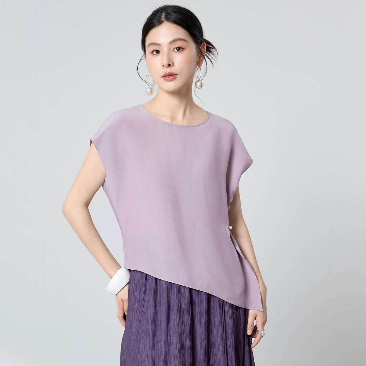 New Chinese-style Versatile Solid-color T-shirt Top – Premium 0 | RICALOUX