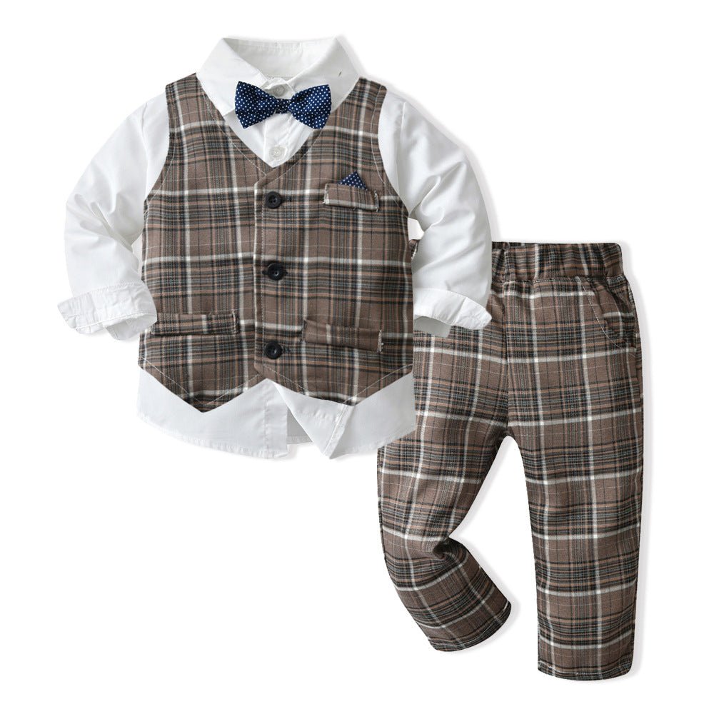 Boys Autumn Clothing Children's Suit Three-piece Set - RICALOUX