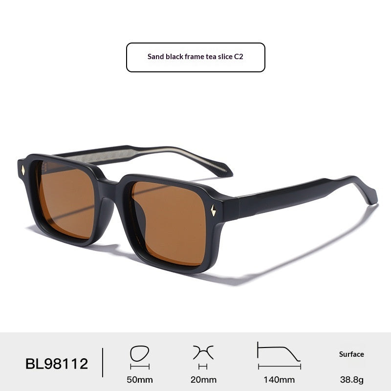 UV400 UV-protection Imitation-acetate Thick-frame Sunglasses – Premium 0 | RICALOUX