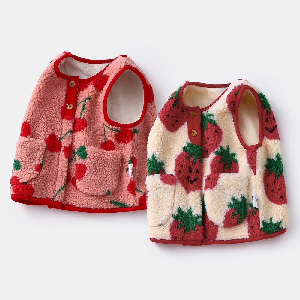 Winter Velvet Vest For Children And Babies To Keep Warm And Wear Outside With Camisole Shoulder - RICALOUX