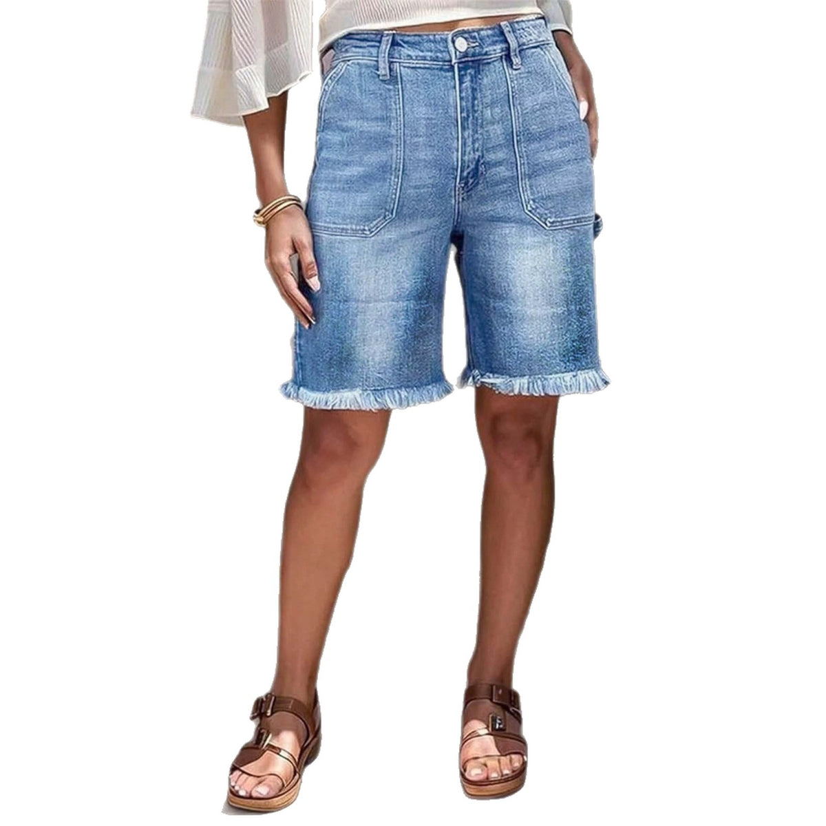 Tummy-flattening Butt-lifting Height-enhancing Washable Raw-edge Capri Pantsversatile For All Seasons by Ricaloux