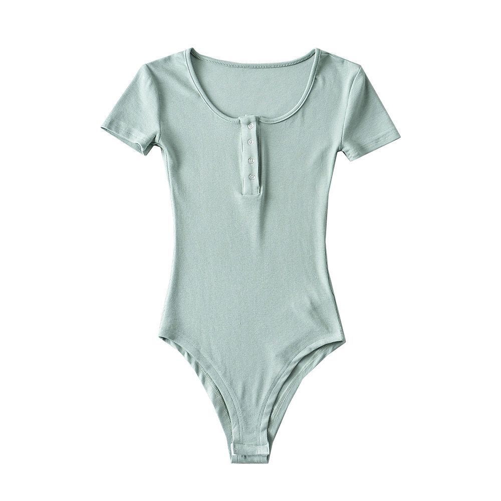 New Summer Short-sleeve T-shirt Innerwear Bodysuit by Ricaloux