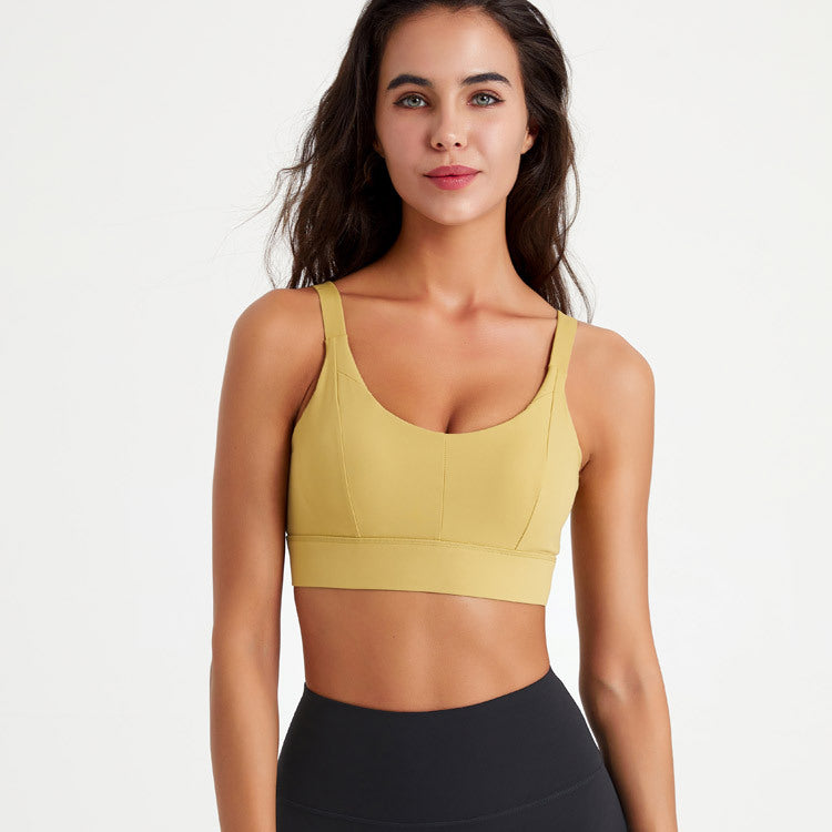 High-intensity Shock-absorbing Compressive Sports Bra For Women, Integrated Cup Design, Suitable For Running, Fitness And Yoga With Beautiful Back Design by Ricaloux