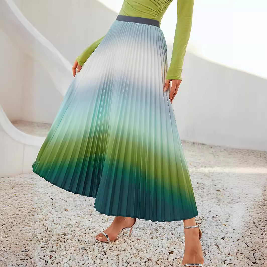 Waist-graduated Versatile Pleated Midi Skirt That Flatters The by Ricaloux