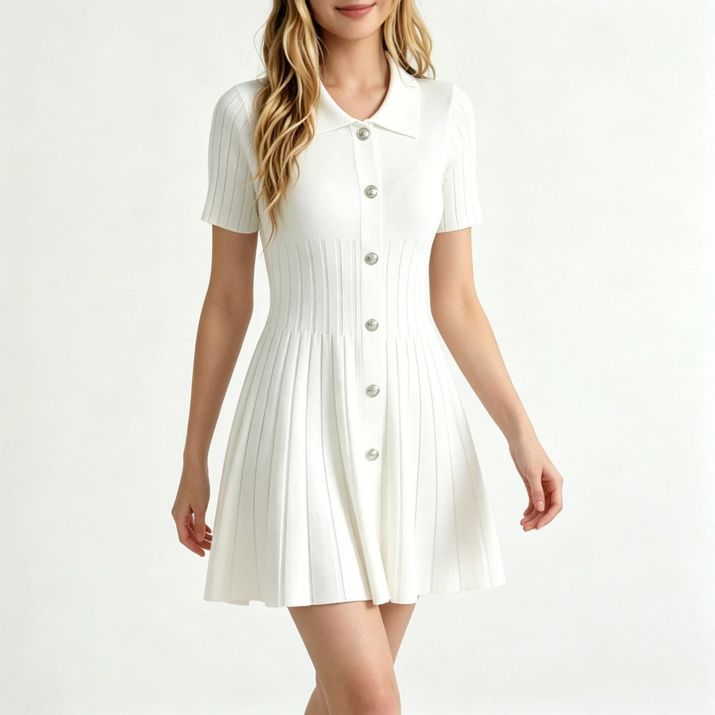 New Womens Polo-neck Knitted Dress – Premium 0 | RICALOUX