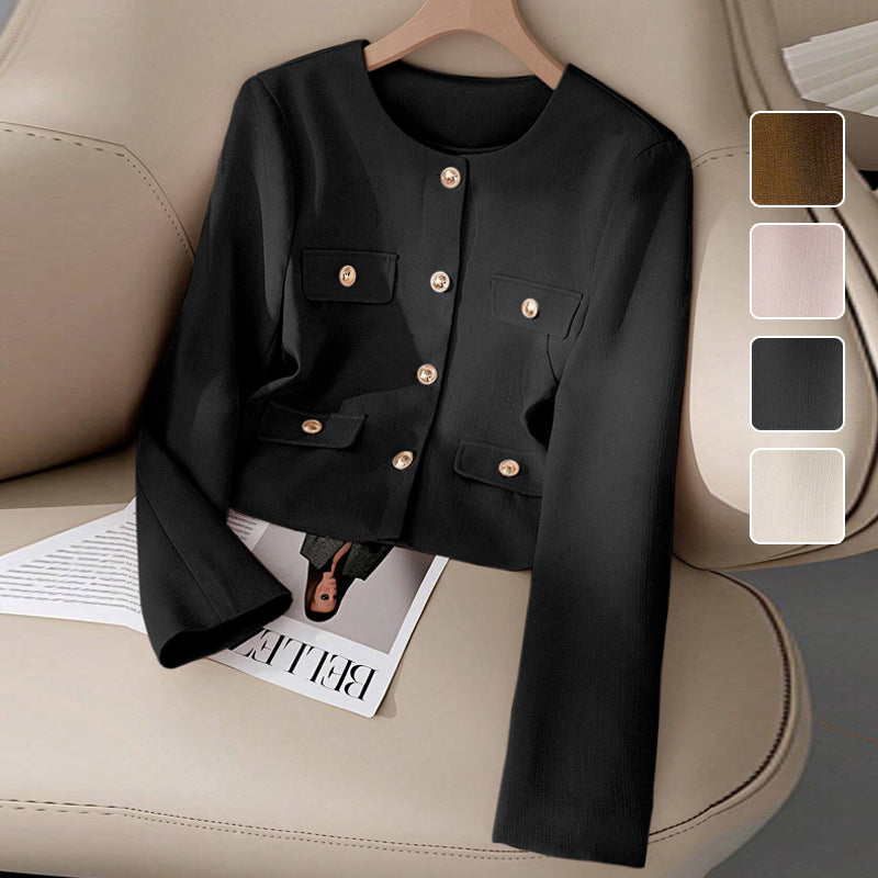 New Round Neck Autumn Fashion Short Round Neck Wool Coat – Premium 0 | RICALOUX