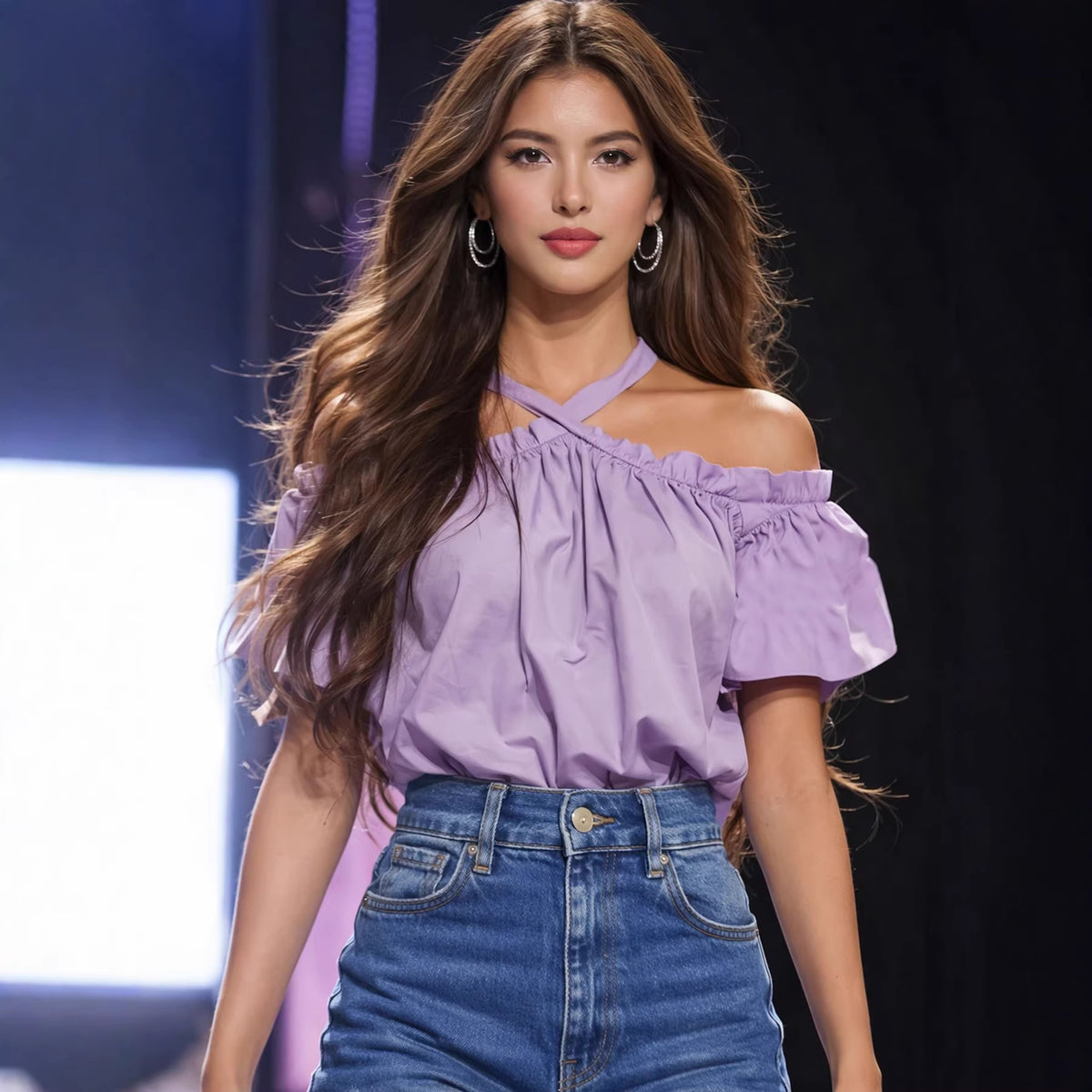 Summer Chic Loose-fitting Sweet-and-spicy Top by Ricaloux